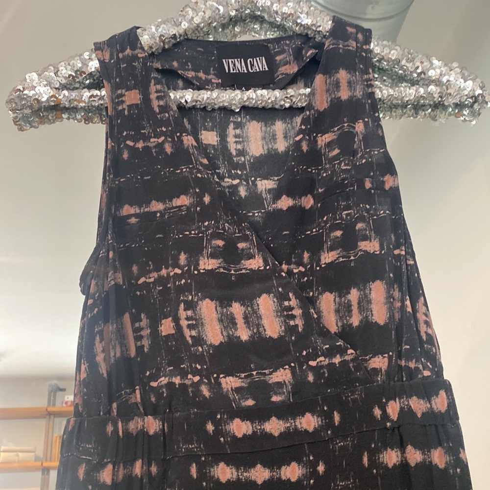 Vena Cava Printed Bleach Style Pattern Mini Dress - image 4